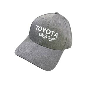 Toyota Racing Cap/Hat  Adjustable White on Gray Hat Toyota Racing